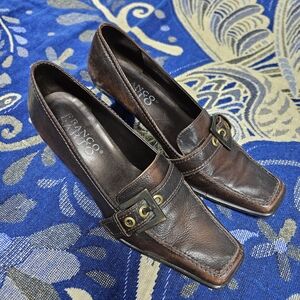 Franco Sarto Brown Leather Women's Shoes